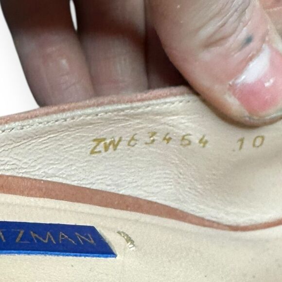 STUART WEITZMAN Women’s Terracotta Suede Lulah Mid-Heel Mules Size 10 - Picture 7 of 8